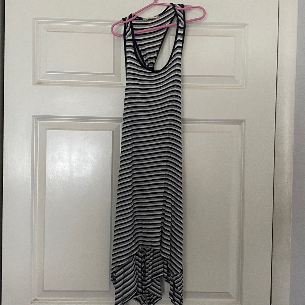 Soprano Black and White Striped Dress